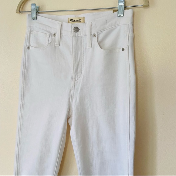 New Madewell 10" High-Rise Skinny Jeans in Pure White - Picture 11 of 15